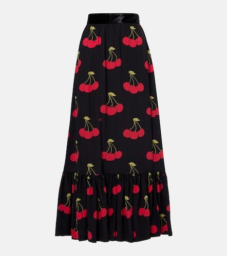 Jupe longue imprimée en soie - Valentino - Modalova