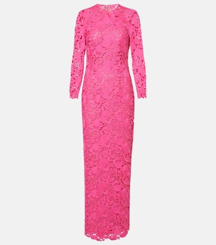 Robe longue asymétrique à fleurs - Oscar de la Renta - Modalova