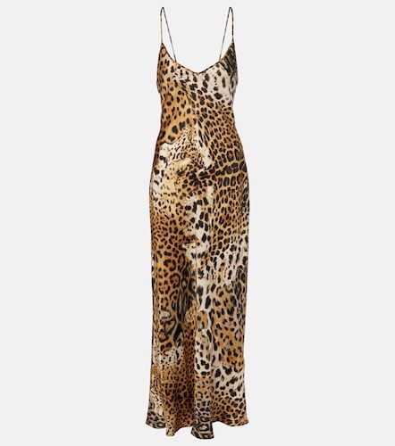 Robe en soie à imprimé - Roberto Cavalli - Modalova