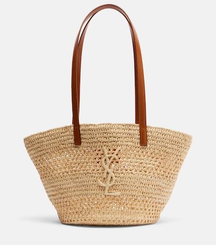 Sac seau Panier Small en raphia - Saint Laurent - Modalova