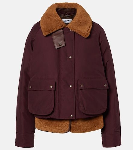 Veste en coton mélangé et shearling - Loewe - Modalova