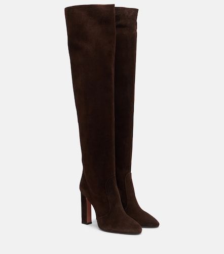 Aquazzura Bottes Joplin 105 en daim - Aquazzura - Modalova