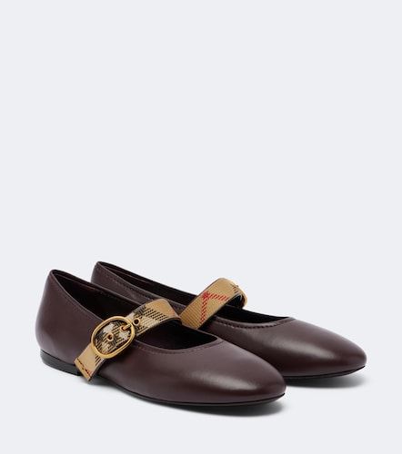 Ballerines Mary Jane Check en cuir - Burberry - Modalova