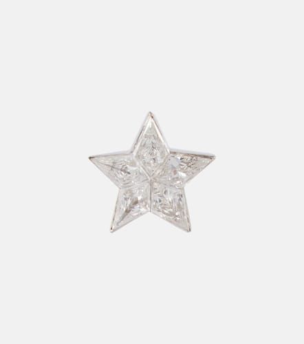 Boucle d’oreille unique Invisible Set Diamond Star Stud en or blanc 18 ct et diamants - Maria Tash - Modalova