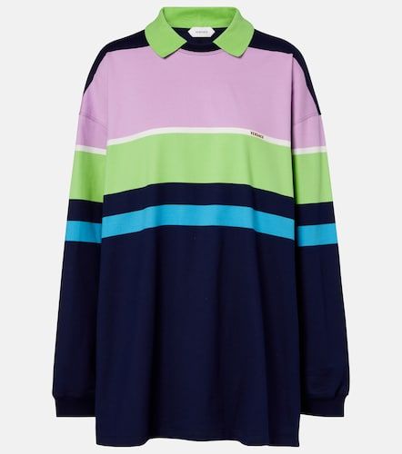 Versace Polo rayé en coton - Versace - Modalova