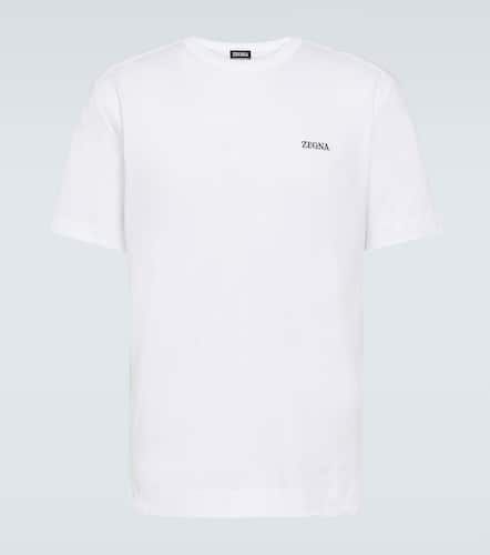 Zegna T-shirt en coton à logo - Zegna - Modalova