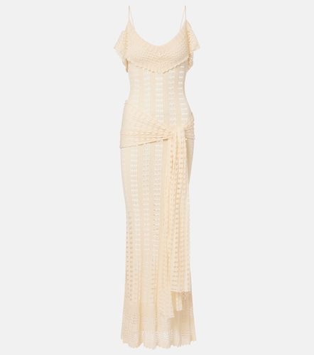 Robe longue en maille pointelle à volants - Aya Muse - Modalova
