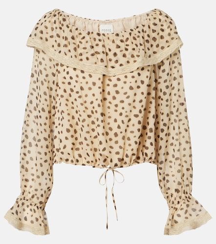 Blouse Priscilla en soie à imprimé léopard - Posse - Modalova