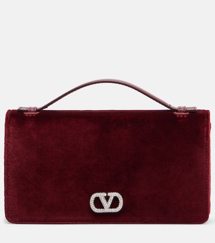 Sac à bandoulière VLogo en velours - Valentino Garavani - Modalova
