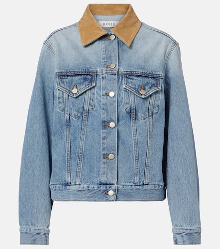 Róhe Veste en denim et daim - Rohe - Modalova