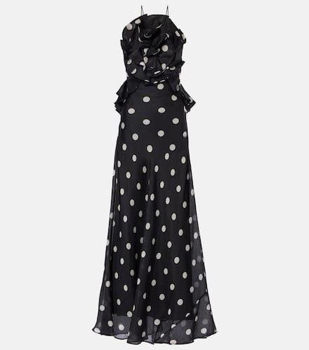 Robe longue Crush en lin et soie à pois - Zimmermann - Modalova