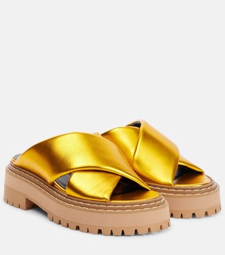 Mules en cuir métallisé - Proenza Schouler - Modalova