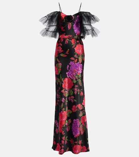 Robe à volants superposés en soie - Rodarte - Modalova