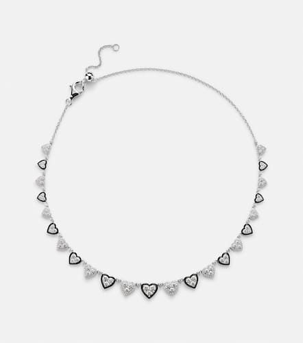 Choker en or blanc 18 ct, émail et diamants - Kamyen - Modalova