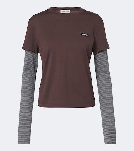 Miu Miu T-shirt superposé en coton - Miu Miu - Modalova