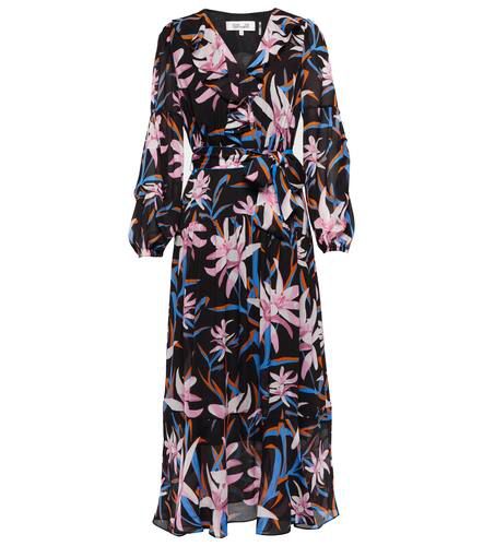 Robe midi Jaxson en crêpe à fleurs - Diane von Furstenberg - Modalova