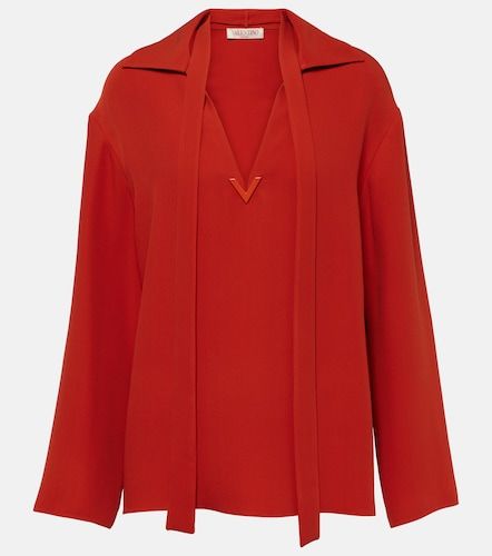 Blouse en soie à col lavallière - Valentino - Modalova