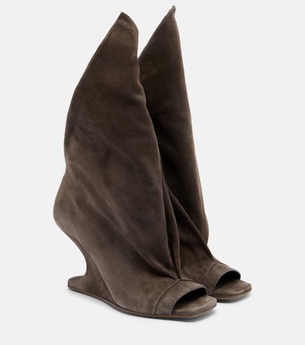 Bottines à bout ouvert Cantilever en daim - Rick Owens - Modalova
