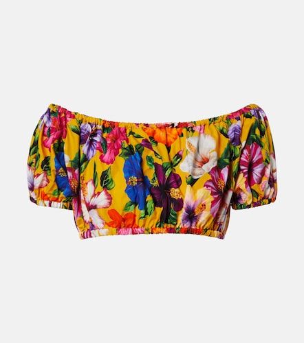 Top court en coton à fleurs - Dolce&Gabbana - Modalova