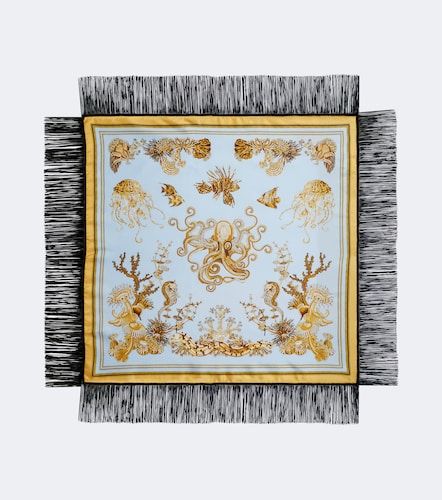 Foulard en soie à imprimé et franges - La DoubleJ - Modalova