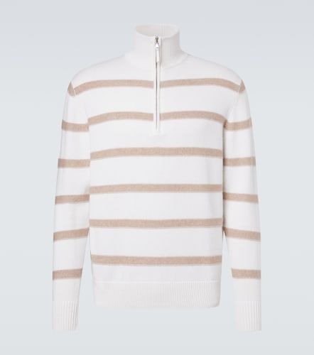 Pull rayé en coton et cachemire - Allude - Modalova