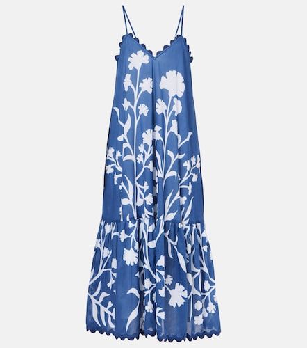Robe longue en coton à imprimé - Juliet Dunn - Modalova