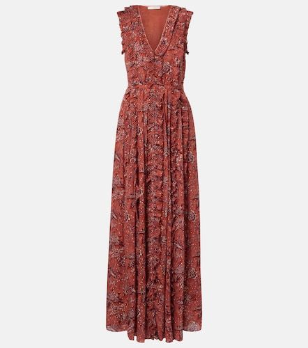 Robe longue Aida en mousseline de soie mélangée - Ulla Johnson - Modalova