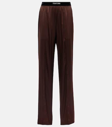 Pantalon de pyjama en soie mélangée - Tom Ford - Modalova