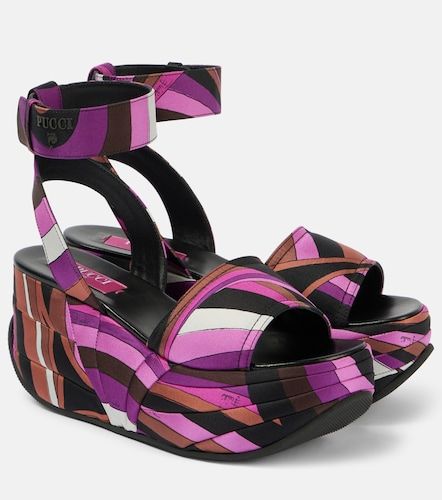 Sandales compensées ami Iride en satin - Pucci - Modalova