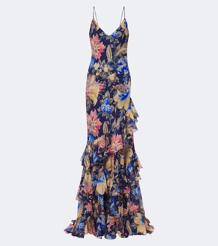 Robe longue à fleurs et volants - Etro - Modalova