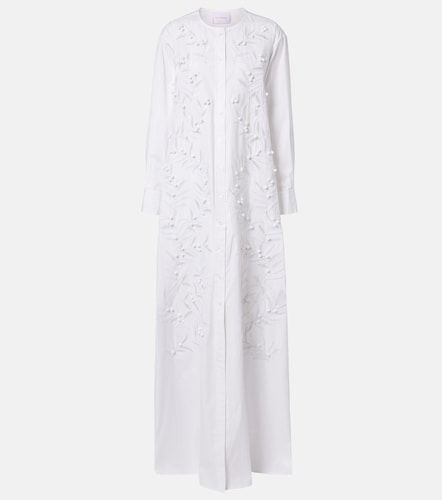 Robe longue brodée en coton mélangé - Carolina Herrera - Modalova