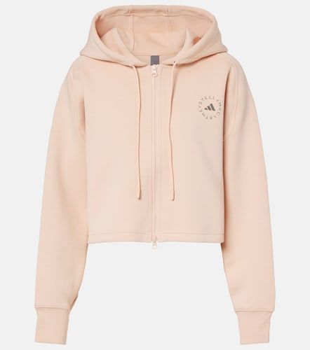Sweat-shirt à capuche raccourci en coton mélangé - Adidas by Stella McCartney - Modalova