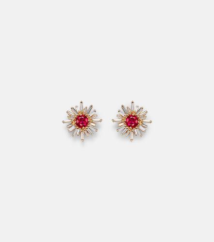 Boucles d'oreilles One of a Kind en or 18 ct, rubis et diamants - Suzanne Kalan - Modalova