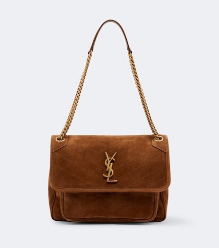 Sac porté épaule Niki Large en daim - Saint Laurent - Modalova