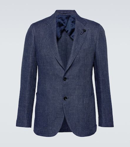 Blazer droit en laine et lin - Lardini - Modalova