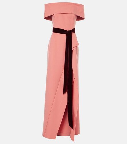 Robe en laine mélangée à épaules dénudées - Oscar de la Renta - Modalova