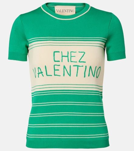 Top Chez rayé en coton - Valentino - Modalova