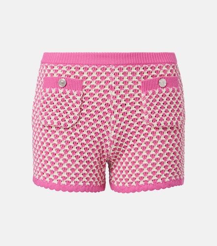 Short en crochet de coton mélangé - Versace - Modalova
