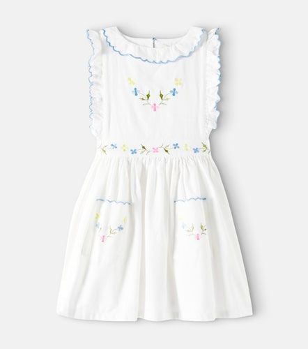 Robe Hermione brodée en coton - The New Society - Modalova