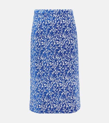 Jupe midi en jacquard à fleurs - Dries Van Noten - Modalova
