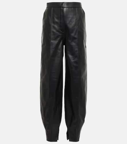 Pantalon à taille haute en cuir - Loewe - Modalova