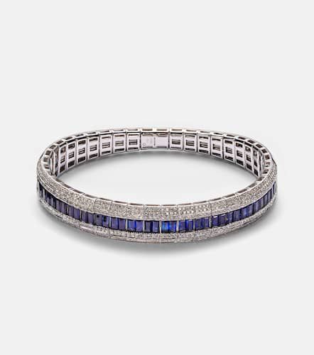 Bracelet Diamond Pave Scales Stretch en or blanc18 ct, saphirs et diamants - Shay Jewelry - Modalova