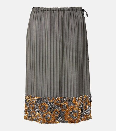 Jupe midi rayée à sequins - Dries Van Noten - Modalova