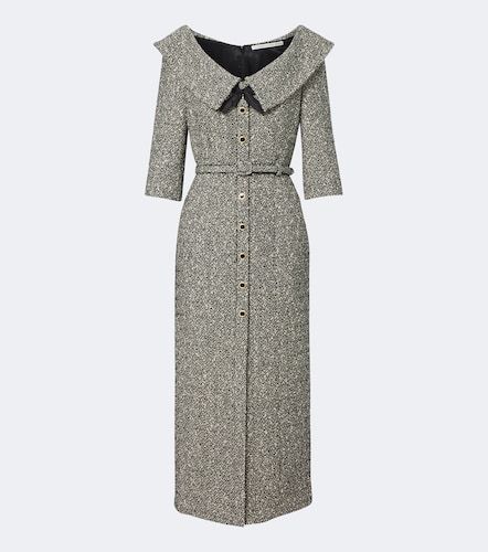 Robe midi en tweed de coton et laine mélangés - Alessandra Rich - Modalova
