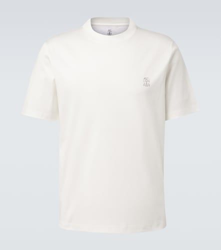 T-shirt en coton à logo - Brunello Cucinelli - Modalova