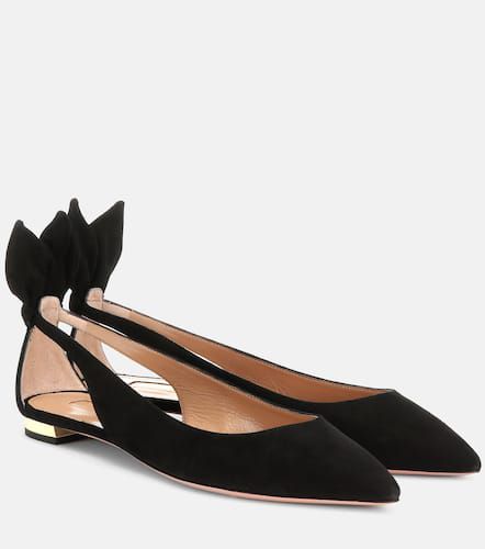 Ballerines Bow Tie en daim - Aquazzura - Modalova