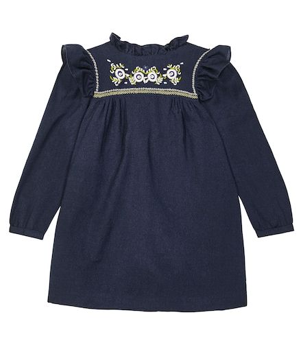 Robe Tilia brodée en laine et coton - Bonpoint - Modalova