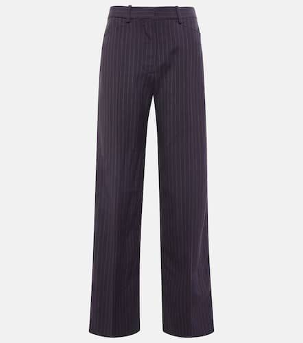 Pantalon droit rayé à taille haute - Victoria Beckham - Modalova