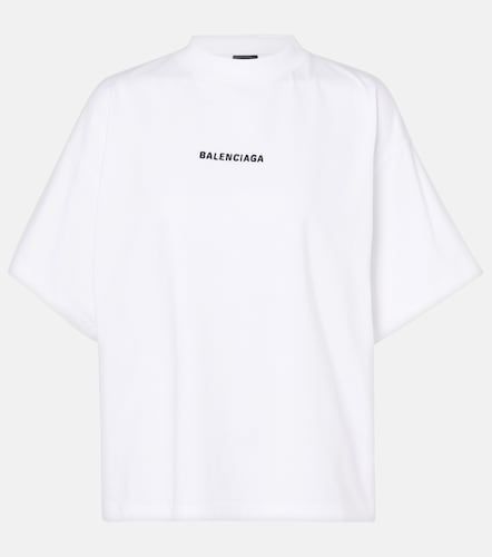 T-shirt en jersey de coton imprimé - Balenciaga - Modalova