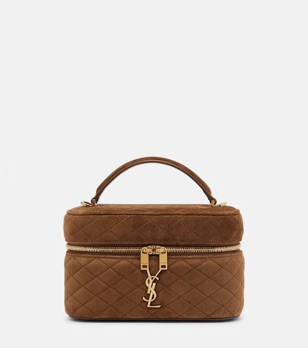 Sac vanity Gaby Mini en daim matelassé - Saint Laurent - Modalova